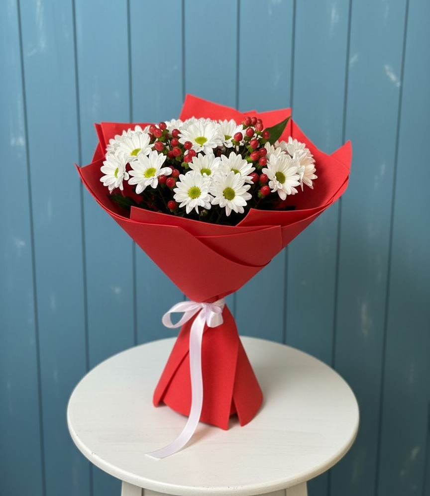 Букет цветов из: Хризантемы в Междуреченском