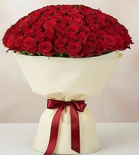 Букет 101 Красная роза Милано в Междуреченском