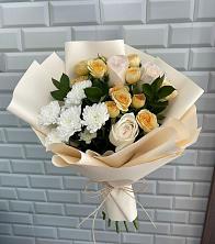Букет цветов из:  Розы и Хризантемы в Междуреченском