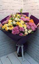 Букет цветов из:  Хризантемы и Розы #REPLACE_PRED# Междуреченском