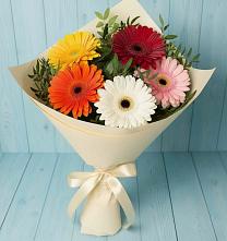 Букет цветов из:  Герберы #REPLACE_PRED# Междуреченском