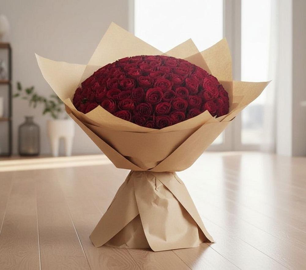 Букет 101 Красная роза в Междуреченском